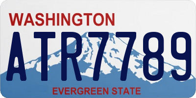 WA license plate ATR7789