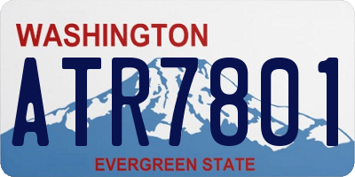 WA license plate ATR7801