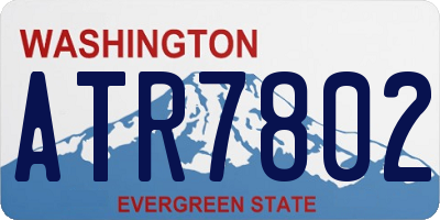 WA license plate ATR7802