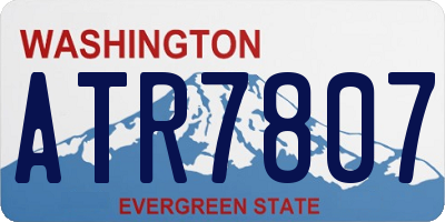 WA license plate ATR7807