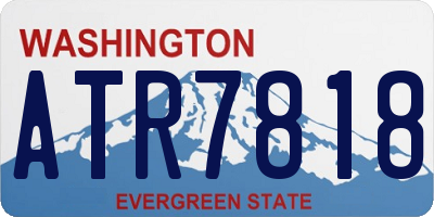 WA license plate ATR7818