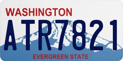 WA license plate ATR7821