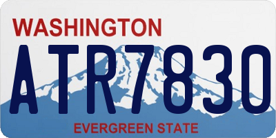 WA license plate ATR7830