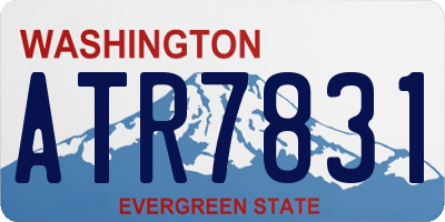 WA license plate ATR7831