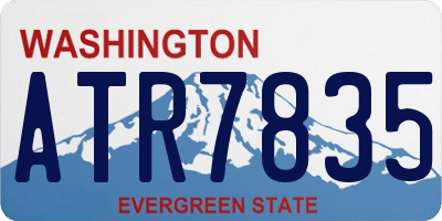 WA license plate ATR7835