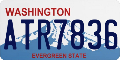 WA license plate ATR7836