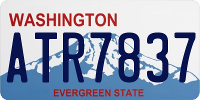 WA license plate ATR7837