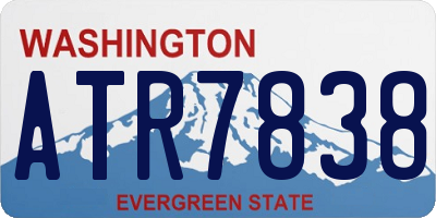 WA license plate ATR7838