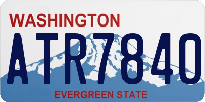 WA license plate ATR7840