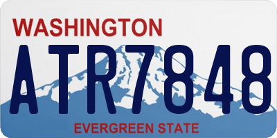 WA license plate ATR7848