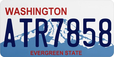 WA license plate ATR7858