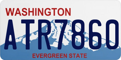 WA license plate ATR7860