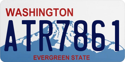 WA license plate ATR7861
