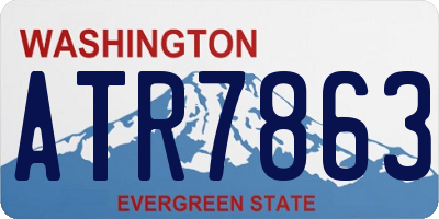 WA license plate ATR7863
