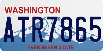 WA license plate ATR7865