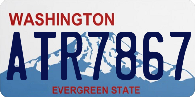 WA license plate ATR7867