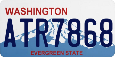 WA license plate ATR7868