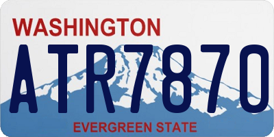 WA license plate ATR7870