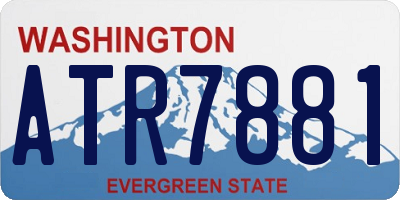 WA license plate ATR7881