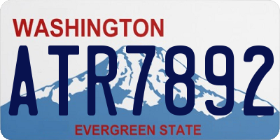 WA license plate ATR7892