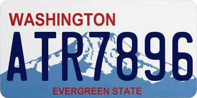 WA license plate ATR7896