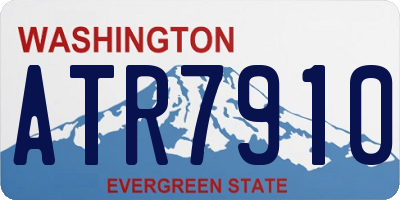 WA license plate ATR7910
