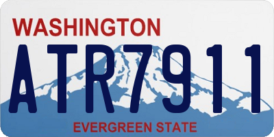 WA license plate ATR7911