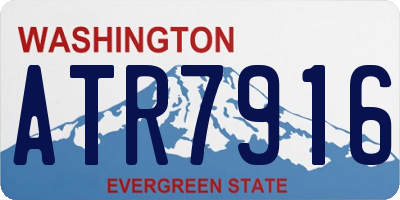 WA license plate ATR7916