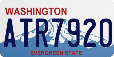 WA license plate ATR7920