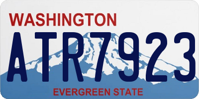 WA license plate ATR7923