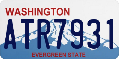WA license plate ATR7931