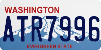 WA license plate ATR7996