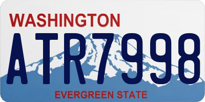WA license plate ATR7998