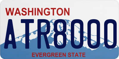 WA license plate ATR8000