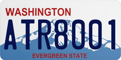 WA license plate ATR8001