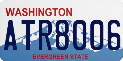 WA license plate ATR8006