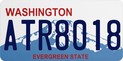 WA license plate ATR8018