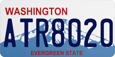 WA license plate ATR8020