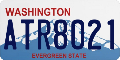 WA license plate ATR8021
