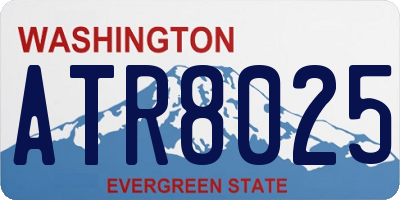 WA license plate ATR8025