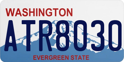 WA license plate ATR8030
