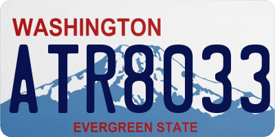WA license plate ATR8033