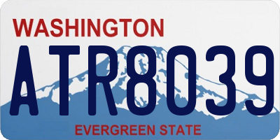 WA license plate ATR8039