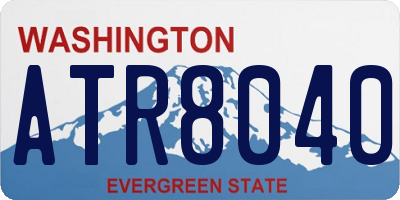WA license plate ATR8040