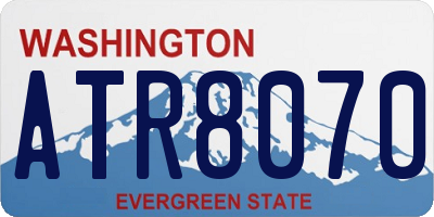 WA license plate ATR8070
