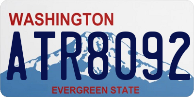 WA license plate ATR8092