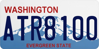 WA license plate ATR8100