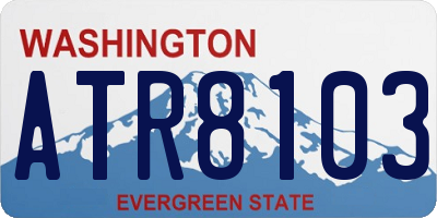 WA license plate ATR8103