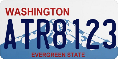 WA license plate ATR8123