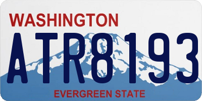 WA license plate ATR8193